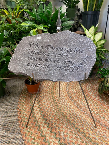 Stone-when someone you love. Easel not included